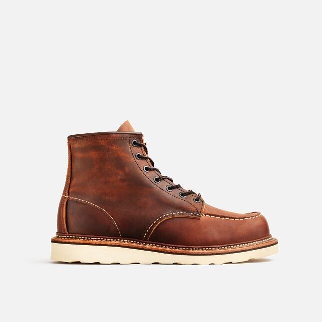 Red Wing Classic 1907 мужские ботинки 6 дюймов с мыском-мокасиной из кожи Copper Rough & Tough Red Wing Shoes
Red Wing Classic 1907 мужские ботинки 6 дюймов с мыском-мокасиной из кожи Copper Rough & Tough Red Wing Shoes