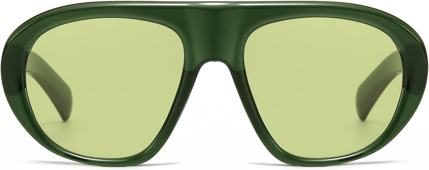 Модные солнцезащитные очки-авиаторы VANLINKER для женщин и мужчин, модель 2026, в стиле ретро-шик, увеличенного размера, с плоской верхней частью, защита от УФ-излучения UV400, VL9935, Green Frame Green Lens
Модные солнцезащитные очки-авиаторы VANLINKER для женщин и мужчин, модель 2026, в стиле ретро-шик, увеличенного размера, с плоской верхней частью, защита от УФ-излучения UV400, VL9935, Green Frame Green Lens