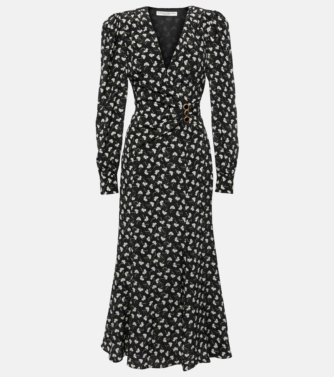 Платье миди из шелка с принтом Alessandra Rich, Black-White
Платье миди из шелка с принтом Alessandra Rich, Black-White