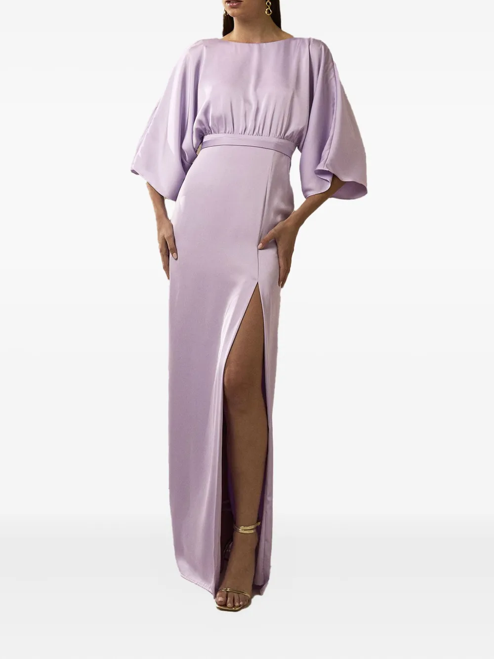 Платье макси с круглым вырезом Nicole Miller, розовый 
Платье макси с круглым вырезом Nicole Miller, розовый