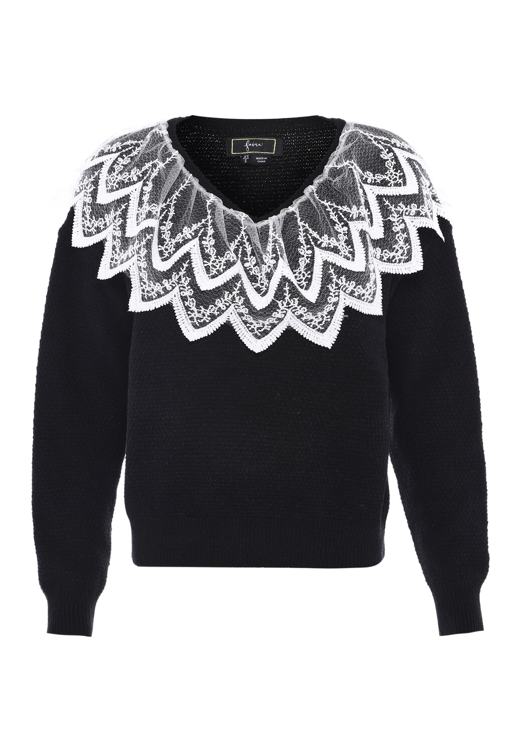 Свитер faina Mit Spitze, черный
Свитер faina Mit Spitze, черный