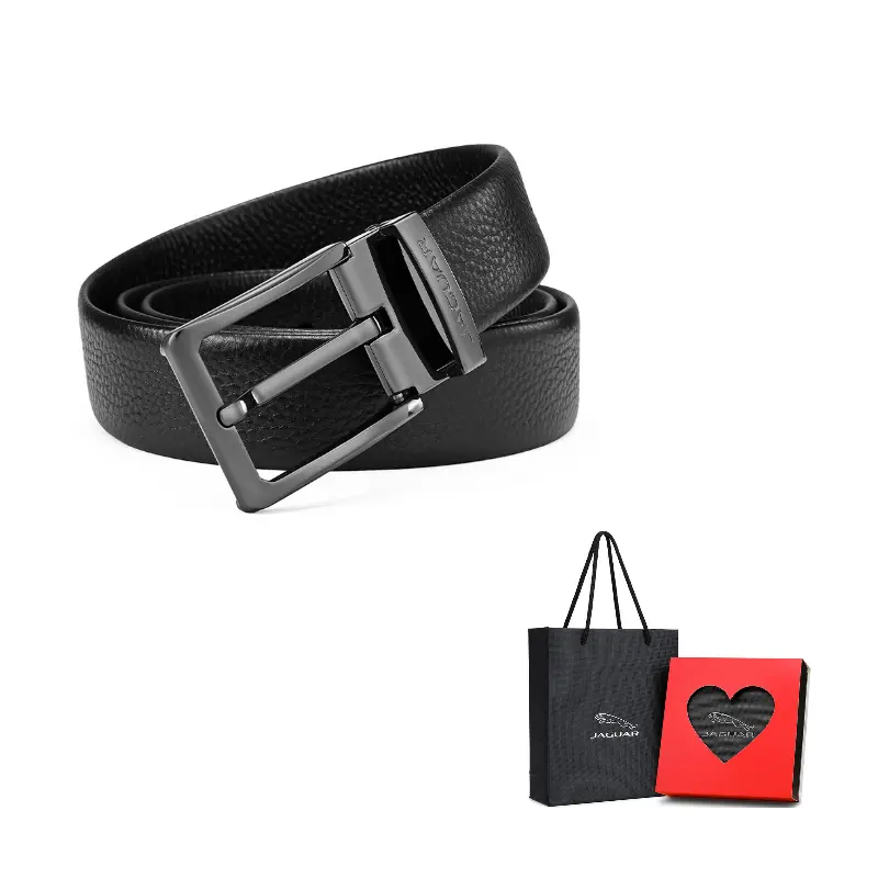 JAGUAR Мужской черный кожаный ремень из мягкой телячьей кожи с пряжкой-застежкой шириной 3.4 см, Black
JAGUAR Мужской черный кожаный ремень из мягкой телячьей кожи с пряжкой-застежкой шириной 3.4 см, Black