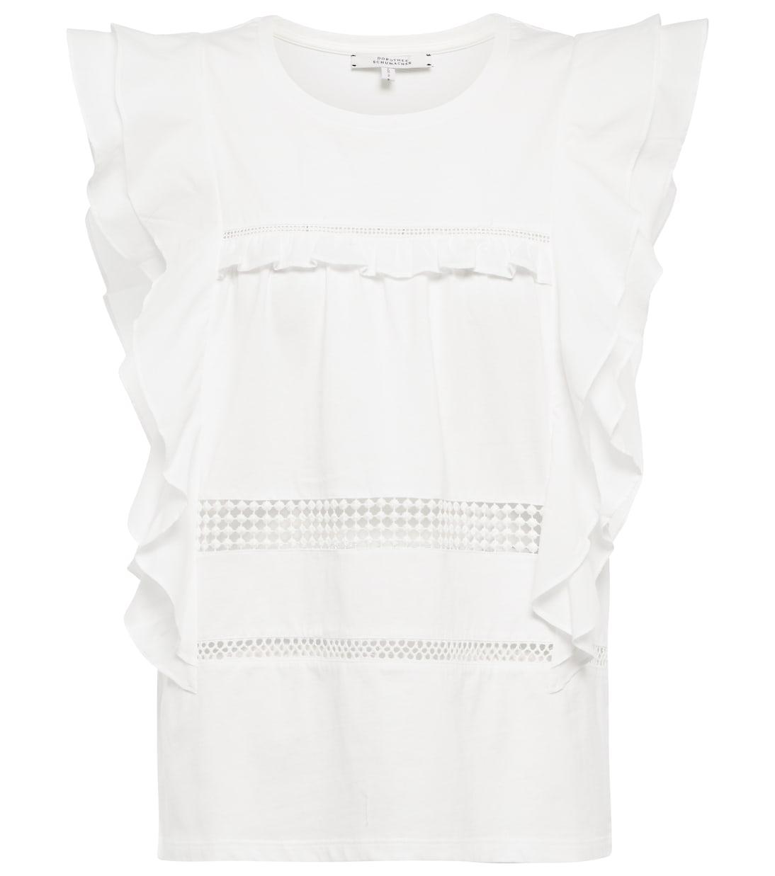 Хлопковый топ Lace Lines Dorothee Schumacher, Camelia White
Хлопковый топ Lace Lines Dorothee Schumacher, Camelia White