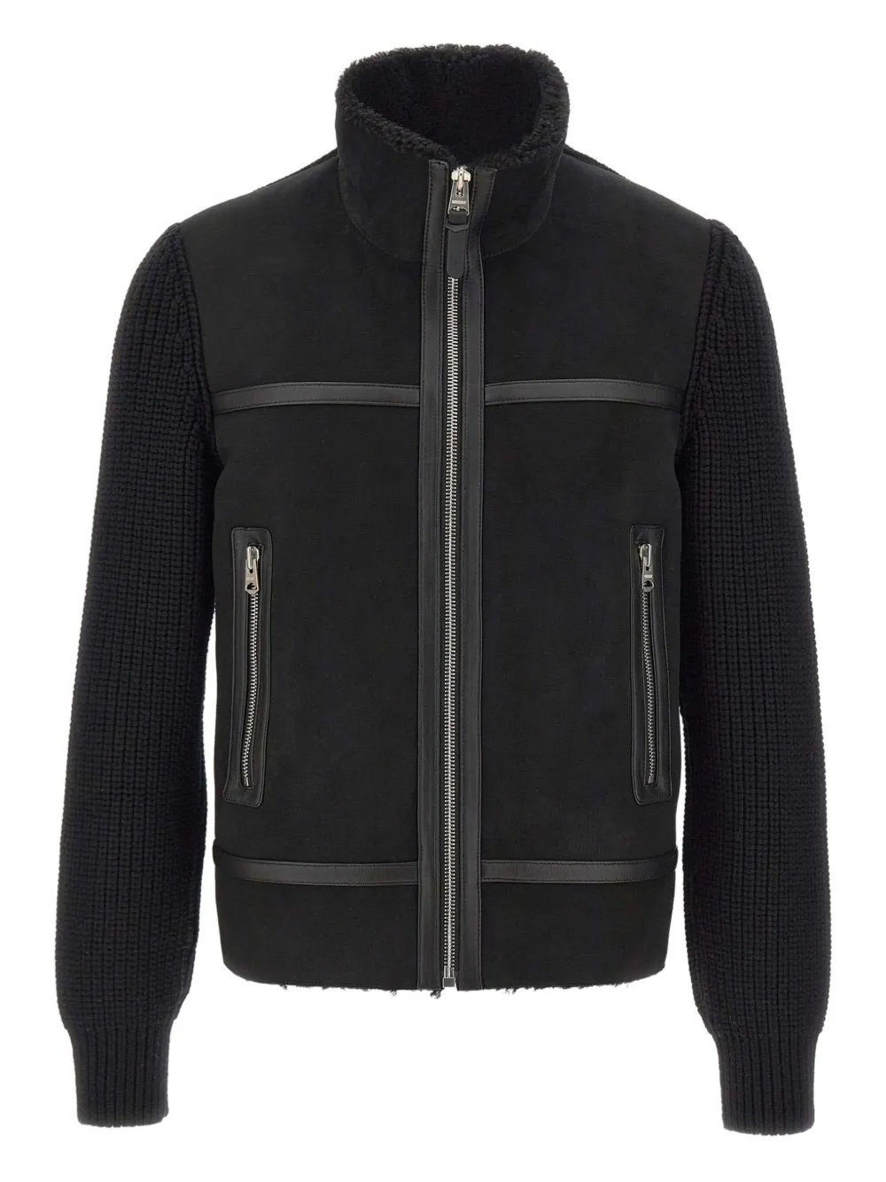 Куртка с вязанными рукавами и кожаными вставками Mackage, черный
Куртка с вязанными рукавами и кожаными вставками Mackage, черный