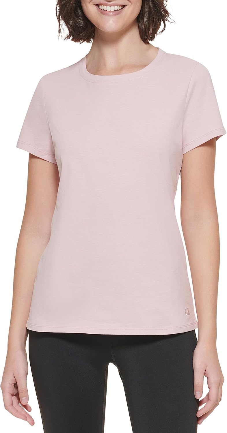 Женская однотонная футболка Calvin Klein с круглым вырезом и короткими рукавами, Secret
Женская однотонная футболка Calvin Klein с круглым вырезом и короткими рукавами, Secret