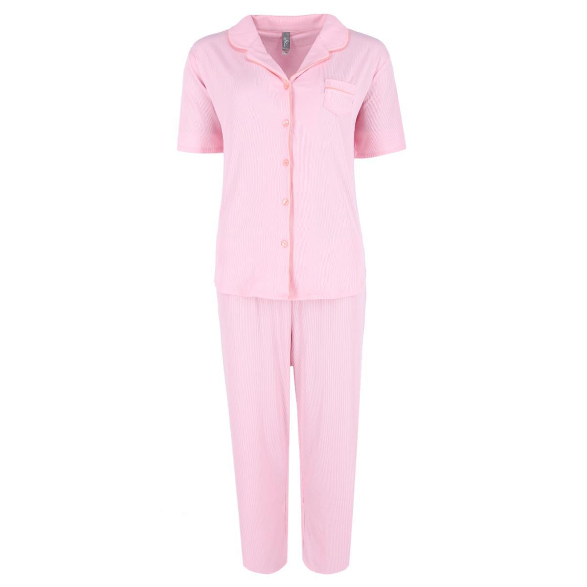 Женский комплект капри с коротким рукавом и воротником-стойкой в стиле ретро PJ Couture, розовый
Женский комплект капри с коротким рукавом и воротником-стойкой в стиле ретро PJ Couture, розовый