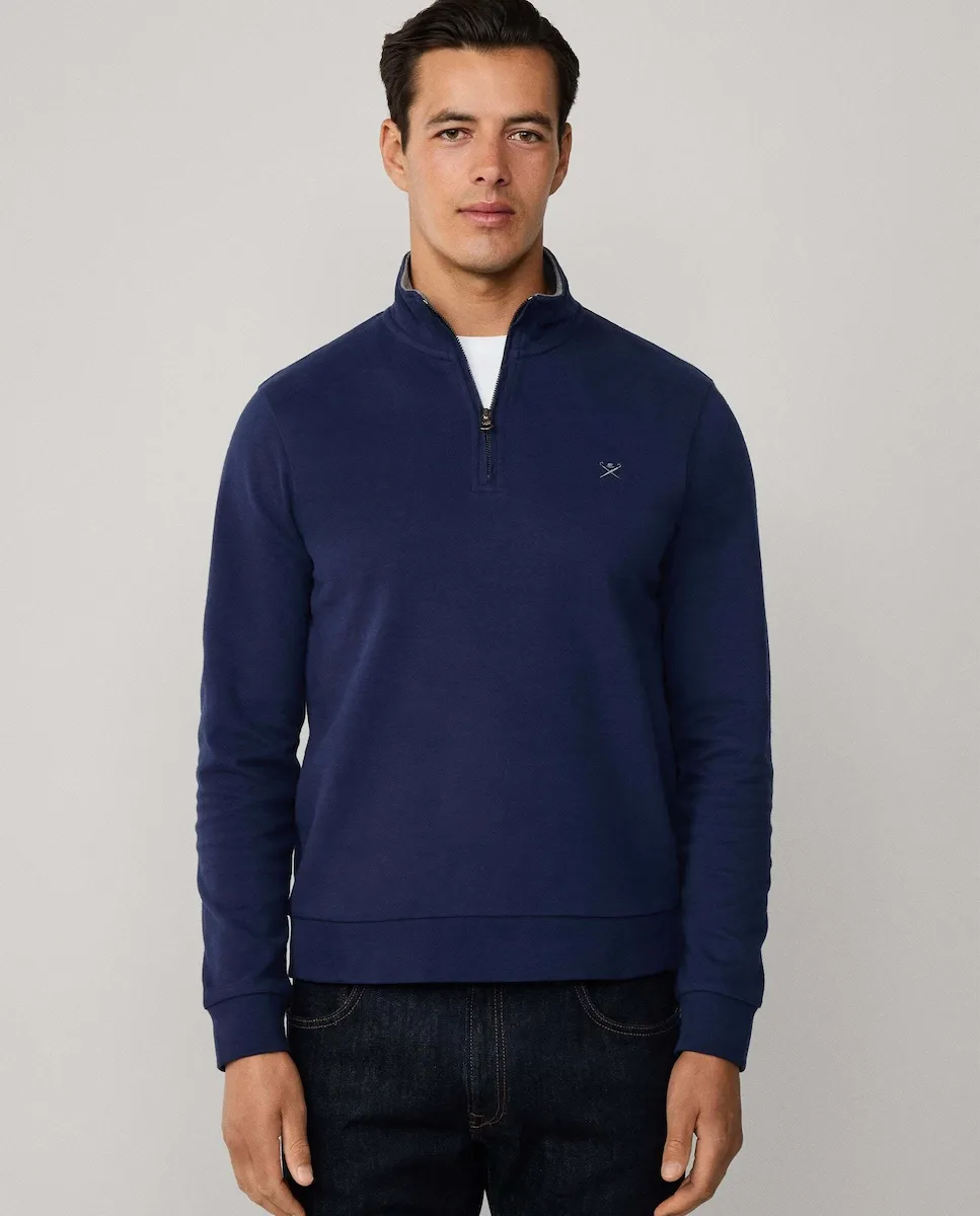 Мужская толстовка с круглым вырезом, двойная вязка Hackett, индиго
Мужская толстовка с круглым вырезом, двойная вязка Hackett, индиго