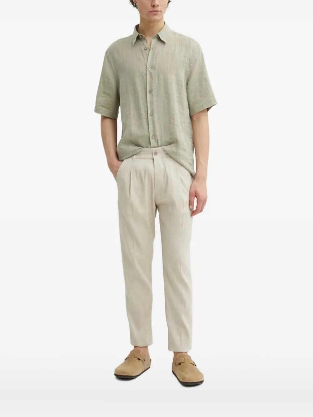 Льняная рубашка с коротким рукавом Tiger of Sweden, зеленый
Льняная рубашка с коротким рукавом Tiger of Sweden, зеленый