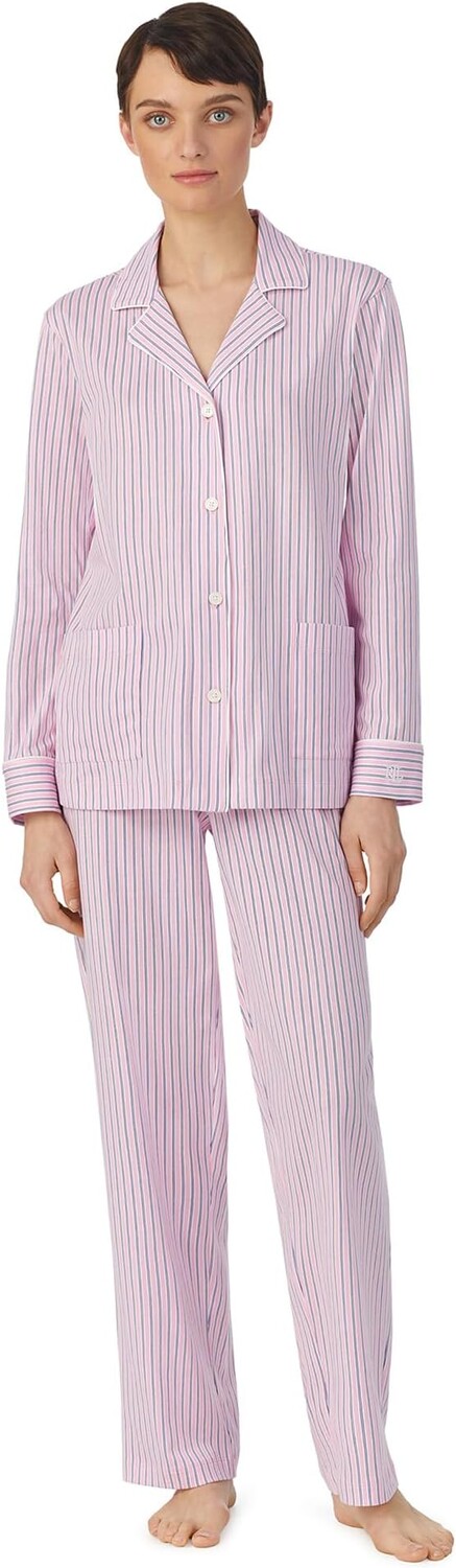 Пижамный комплект с воротником-стойкой из органического хлопка и длинными рукавами LAUREN Ralph Lauren, цвет Pink Stripe
Пижамный комплект с воротником-стойкой из органического хлопка и длинными рукавами LAUREN Ralph Lauren, цвет Pink Stripe