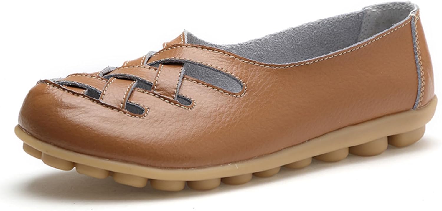 Женские кожаные лоферы летние дышащие с вырезами, закрытый носок, сандалии без застежки, повседневные, легкие с мягкой подошвой, удобные для работы медсестры, прогулки, комфортные повседневные сандалии типа 'рыбак' Kajxz, коричневый
Женские кожаные лоферы летние дышащие с вырезами, закрытый носок, сандалии без застежки, повседневные, легкие с мягкой подошвой, удобные для работы медсестры, прогулки, комфортные повседневные сандалии типа 'рыбак' Kajxz, коричневый