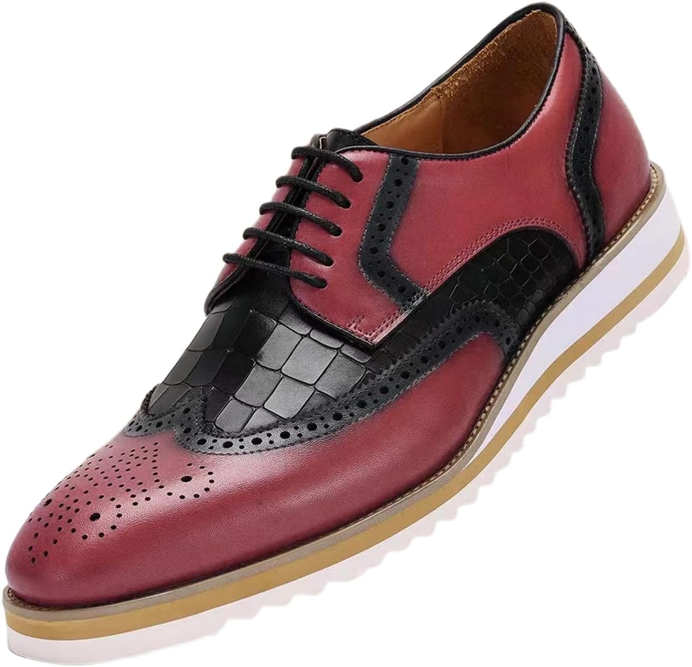 Мужские деловые туфли Santimon из натуральной кожи с крылышками и оксфордской шнуровкой - элегантная обувь для бизнеса и костюмов с ультракомфортной стелькой, идеальна для свадеб и офиса, красный
Мужские деловые туфли Santimon из натуральной кожи с крылышками и оксфордской шнуровкой - элегантная обувь для бизнеса и костюмов с ультракомфортной стелькой, идеальна для свадеб и офиса, красный