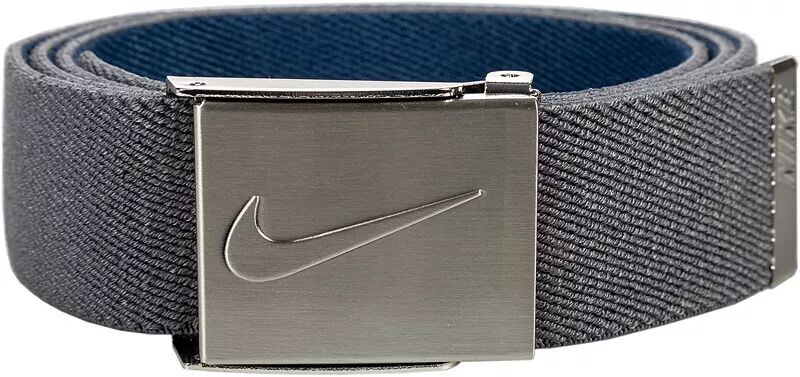Мужской двусторонний ремень для гольфа из эластичной лямки Nike, темно-серый/темно-синий
Мужской двусторонний ремень для гольфа из эластичной лямки Nike, темно-серый/темно-синий