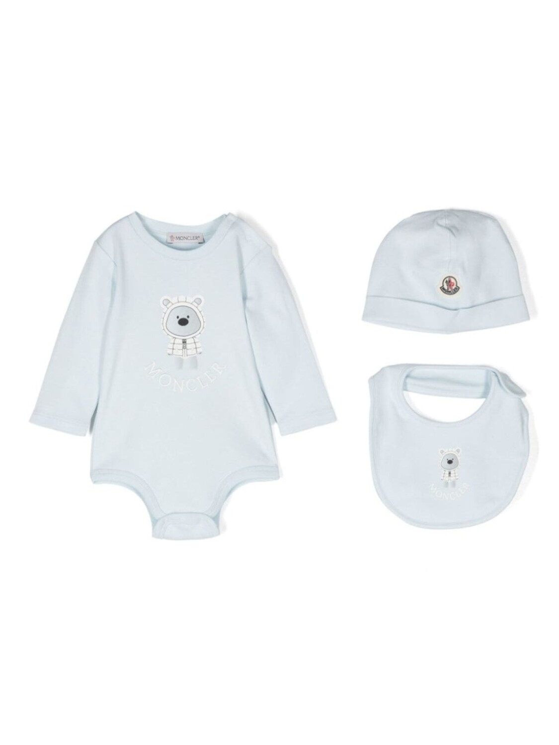 Детский комбинезон с вышитым логотипом Moncler Enfant (набор из трех штук), синий
Детский комбинезон с вышитым логотипом Moncler Enfant (набор из трех штук), синий