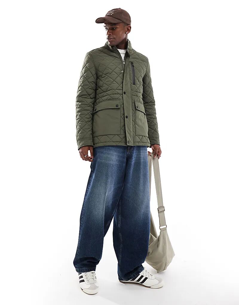 Стеганая куртка цвета хаки Threadbare
Стеганая куртка цвета хаки Threadbare