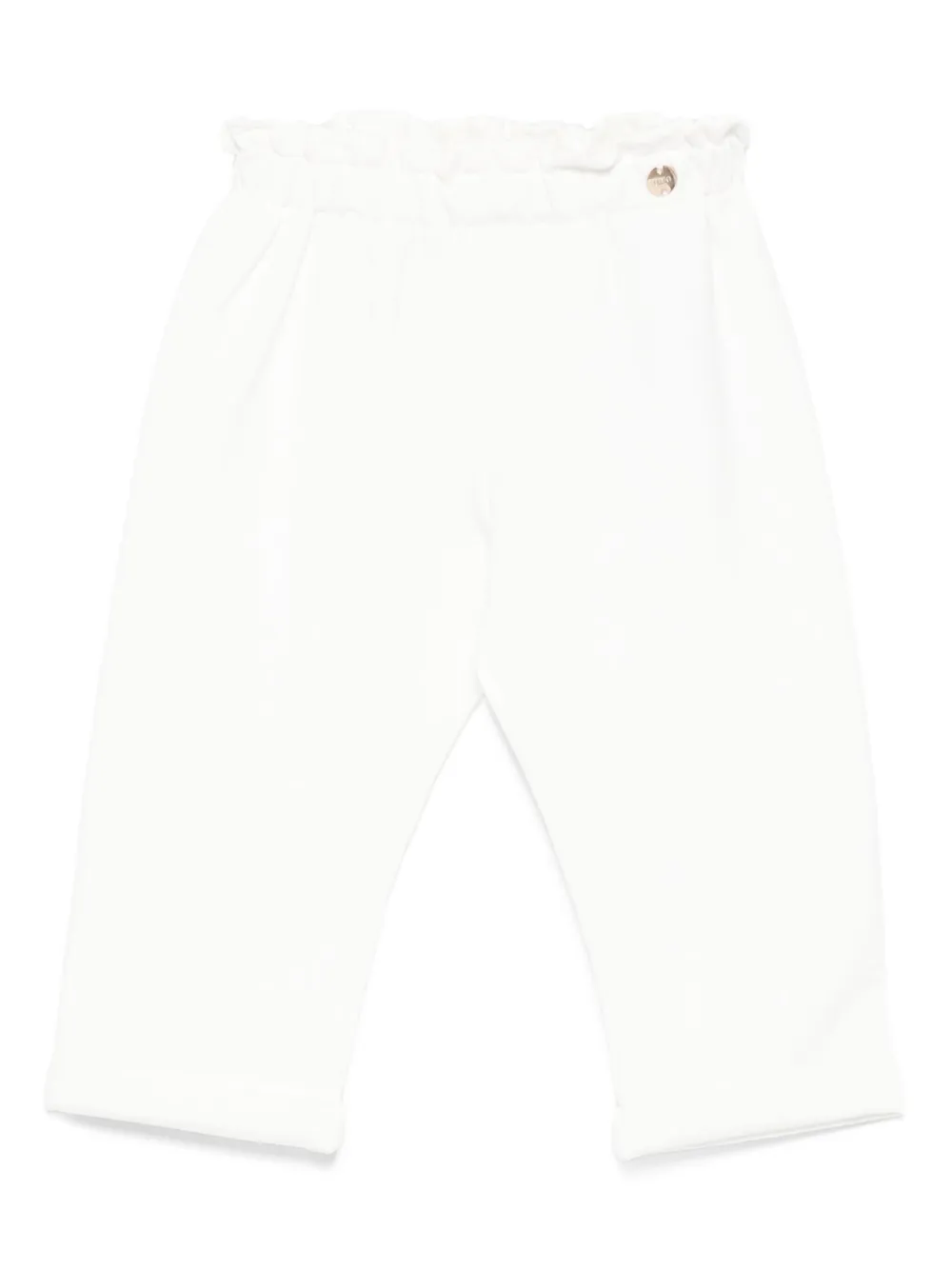 Брюки с эластичным поясом и пуговицами LIU JO, белый 
Брюки с эластичным поясом и пуговицами LIU JO, белый