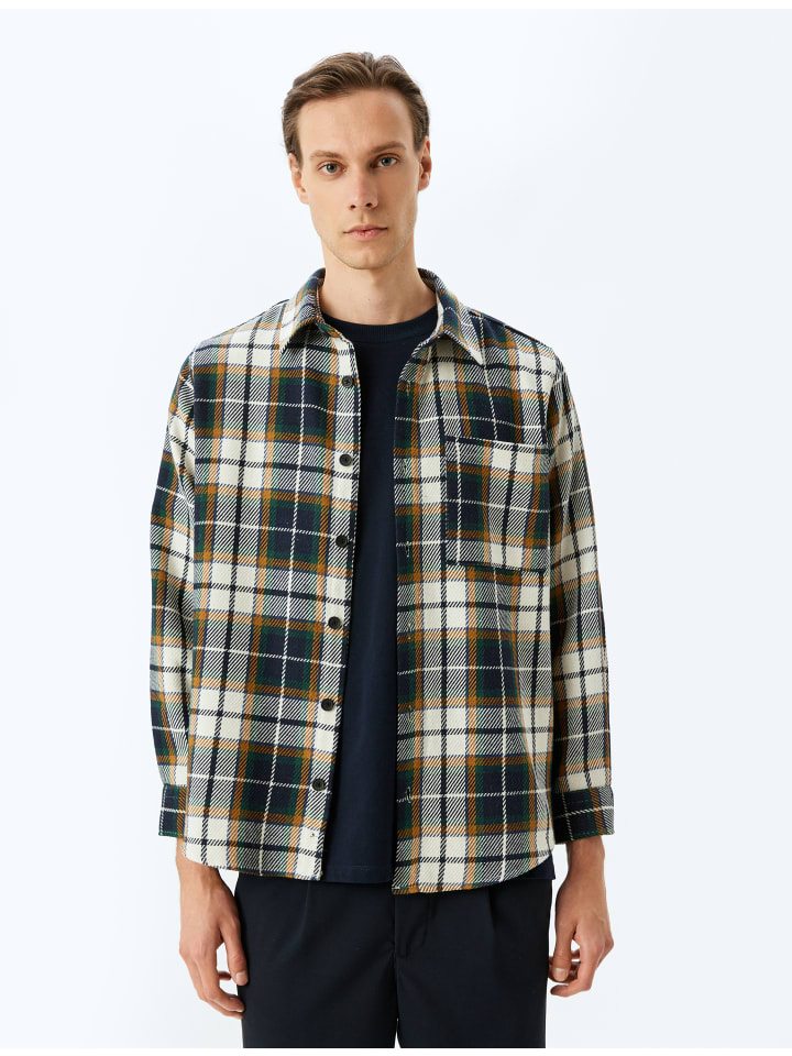 Рубашка в клетку темно-синего цвета KOTON
Рубашка в клетку темно-синего цвета KOTON