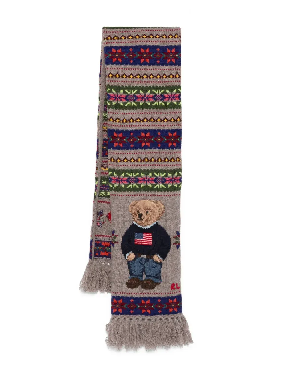 Шарф в стиле фэр-айл с рисунком медведя POLO RALPH LAUREN, серый
Шарф в стиле фэр-айл с рисунком медведя POLO RALPH LAUREN, серый