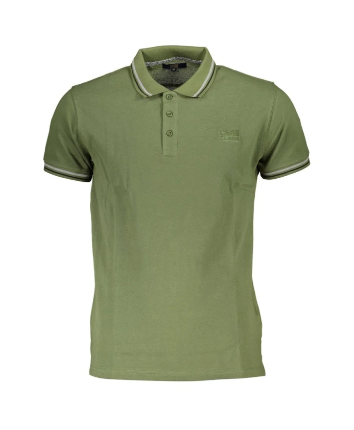 Зеленая рубашка-поло с вышивкой Cavalli Class, зеленый
Зеленая рубашка-поло с вышивкой Cavalli Class, зеленый