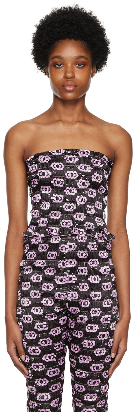 Черная майка со сборками Amy Crookes 
Черная майка со сборками Amy Crookes