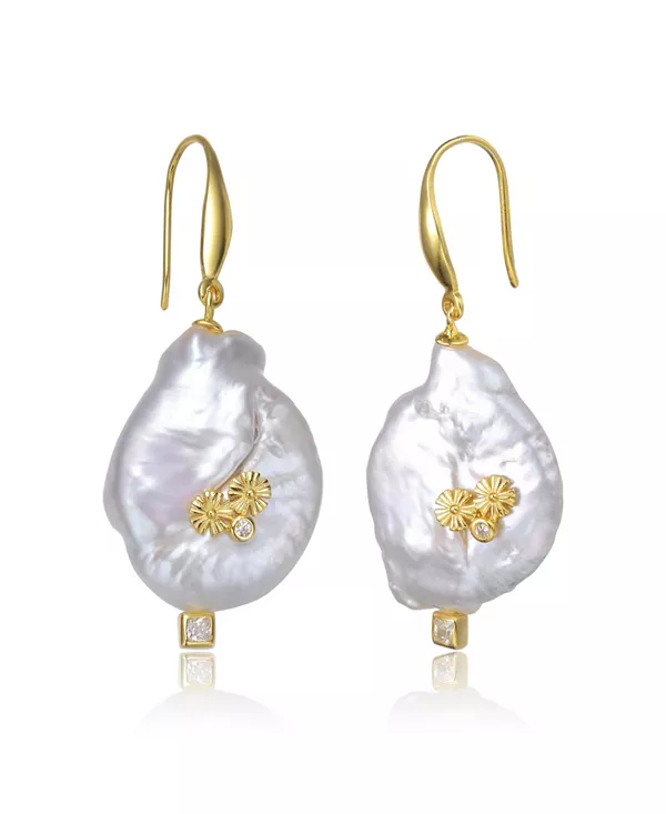 Серьги-Крючки из стерлингового серебра с позолотой и настоящим пресноводным жемчугом Genevive, gold
Серьги-Крючки из стерлингового серебра с позолотой и настоящим пресноводным жемчугом Genevive, gold