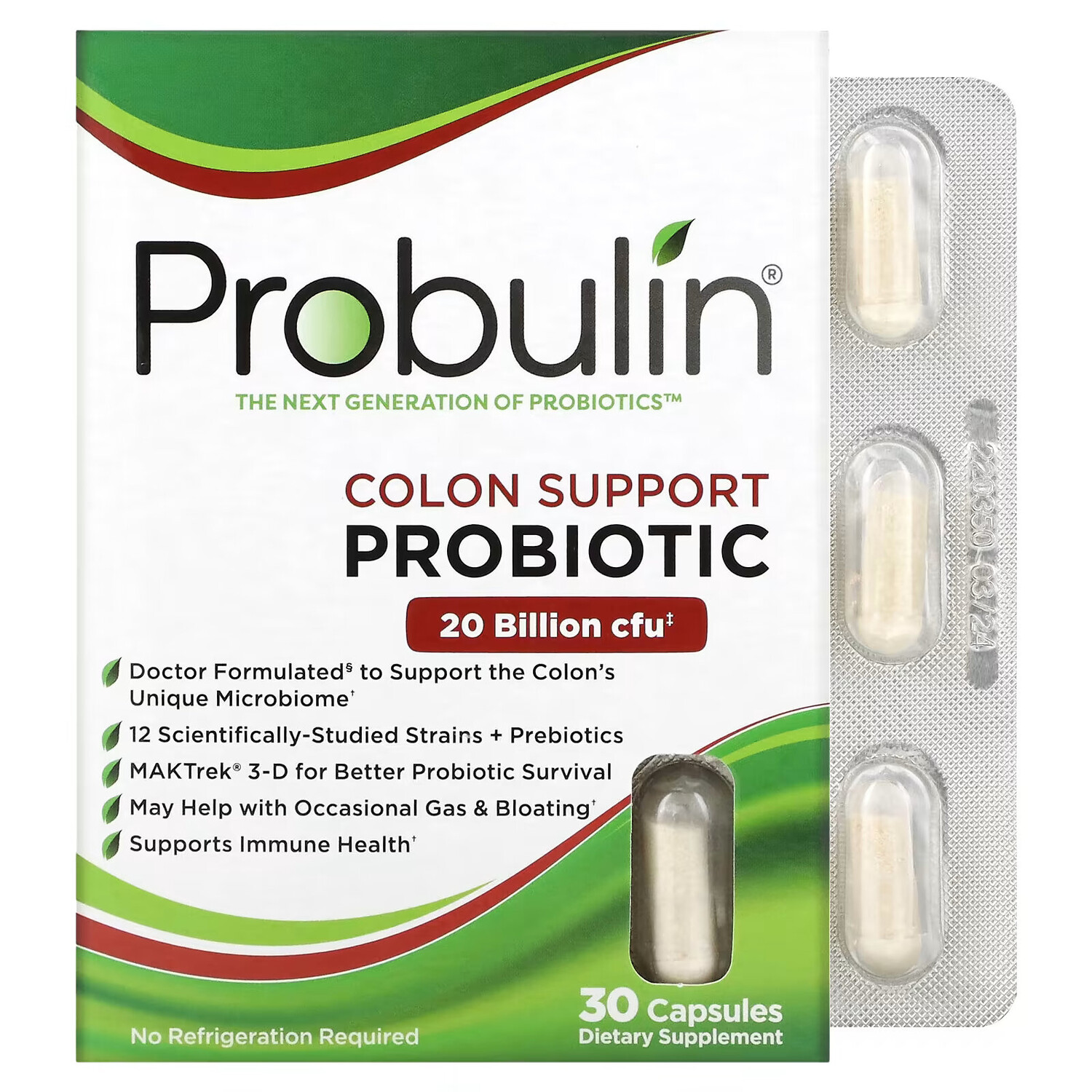 Probulin, Поддержка толстого кишечника, пробиотик, 30 капсул
Probulin, Поддержка толстого кишечника, пробиотик, 30 капсул