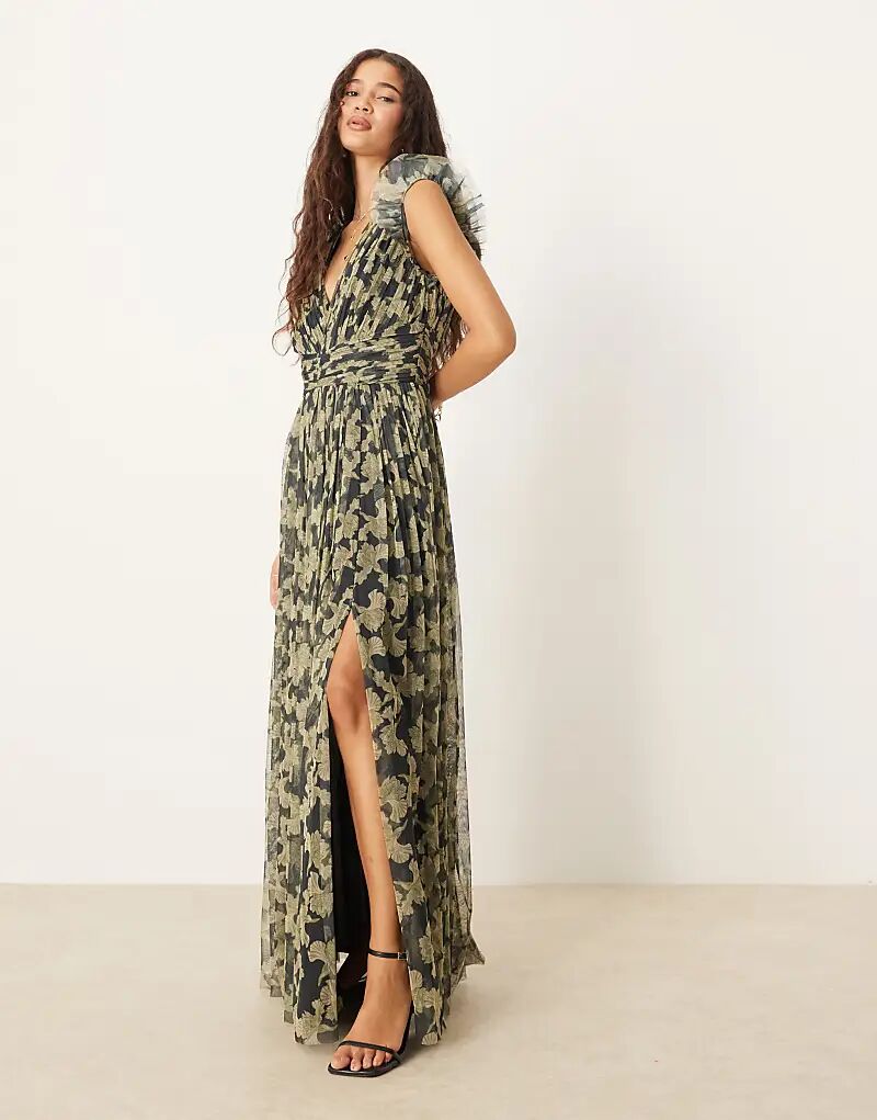 Платье макси с V-образным вырезом и цветочным принтом Anaya, черное
Платье макси с V-образным вырезом и цветочным принтом Anaya, черное