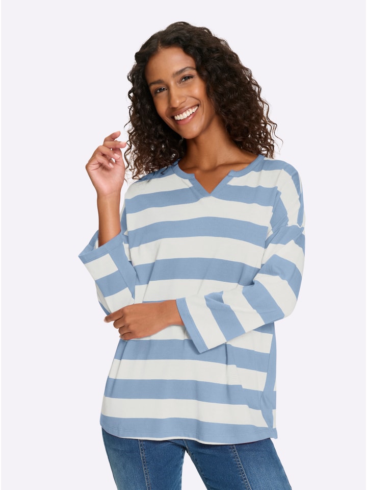 Полосатая рубашка в сине-белую полоску Heine
Полосатая рубашка в сине-белую полоску Heine