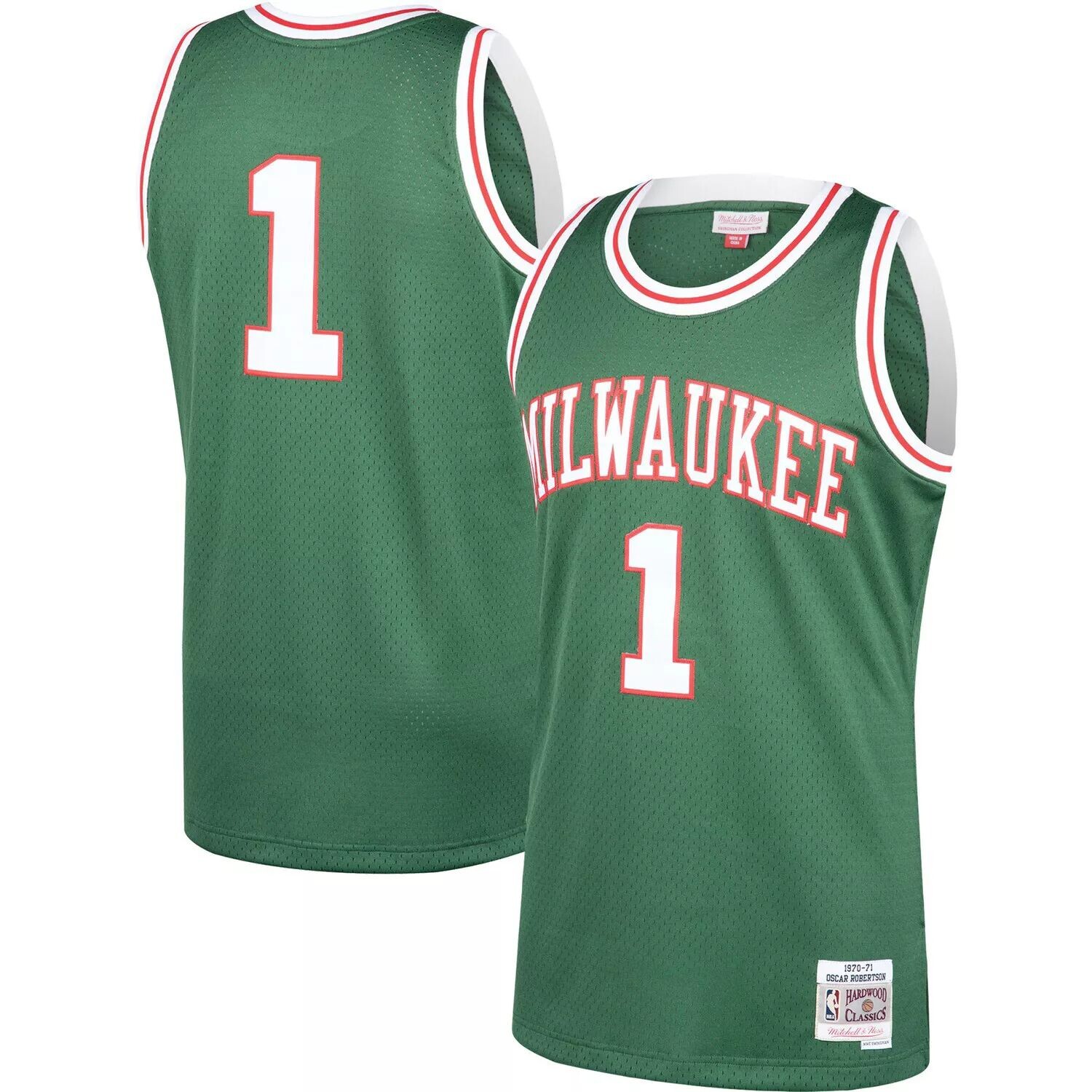 Мужская майка Mitchell & Ness Oscar Robertson Green Milwaukee Bucks 1970-71 Hardwood Classics Swingman
Мужская майка Mitchell & Ness Oscar Robertson Green Milwaukee Bucks 1970-71 Hardwood Classics Swingman