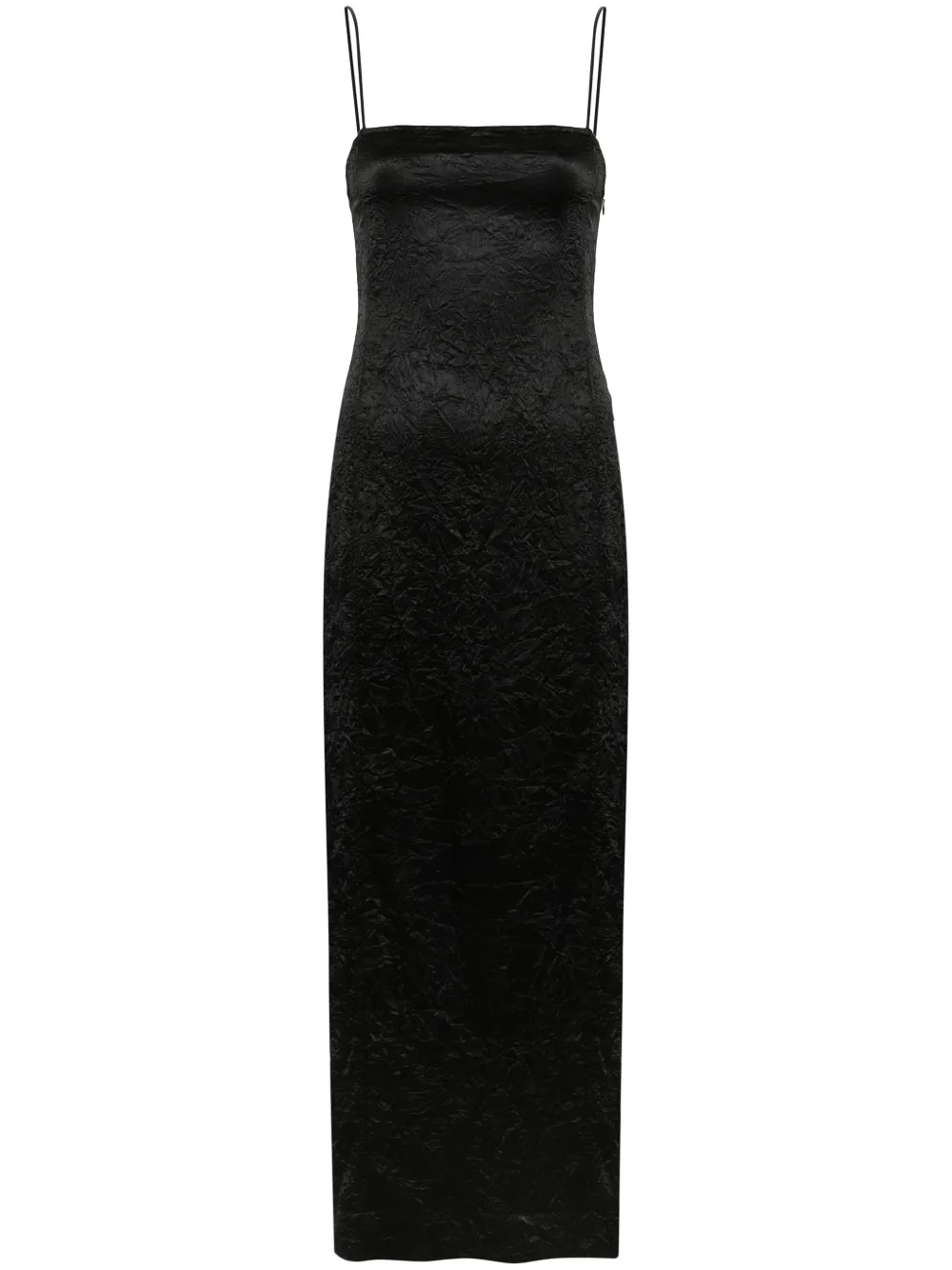 Атласное платье макси с жатым эффектом GANNI, черный
Атласное платье макси с жатым эффектом GANNI, черный