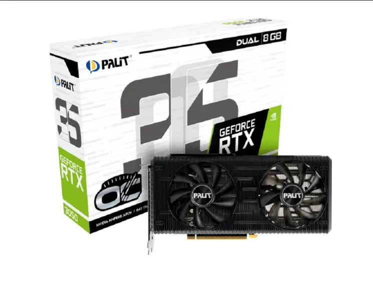 Видеокарта Palit NVIDIA GeForce RTX 3050, PA-RTX3050 DUAL OC, 8ГБ, GDDR6, OC, Ret NE63050T19P1-190AD
Видеокарта Palit NVIDIA GeForce RTX 3050, PA-RTX3050 DUAL OC, 8ГБ, GDDR6, OC, Ret NE63050T19P1-190AD