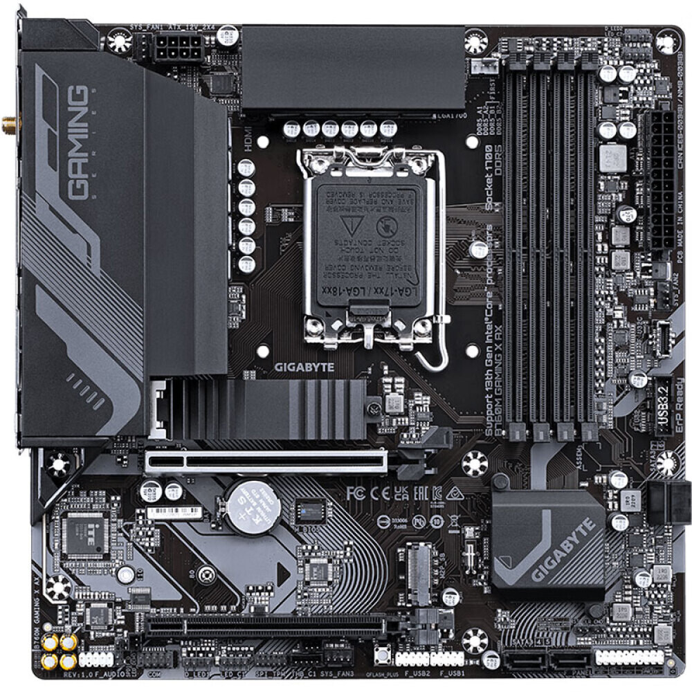 Материнская плата Gigabyte B760M GAMING X AX, LGA1700, DDR5, WIFI
Материнская плата Gigabyte B760M GAMING X AX, LGA1700, DDR5, WIFI