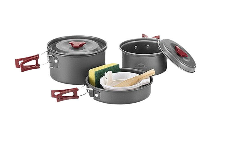 Посуда для готовки на 3-4 персоны из алюминиевого сплава NATUREHIKE, серый
Посуда для готовки на 3-4 персоны из алюминиевого сплава NATUREHIKE, серый