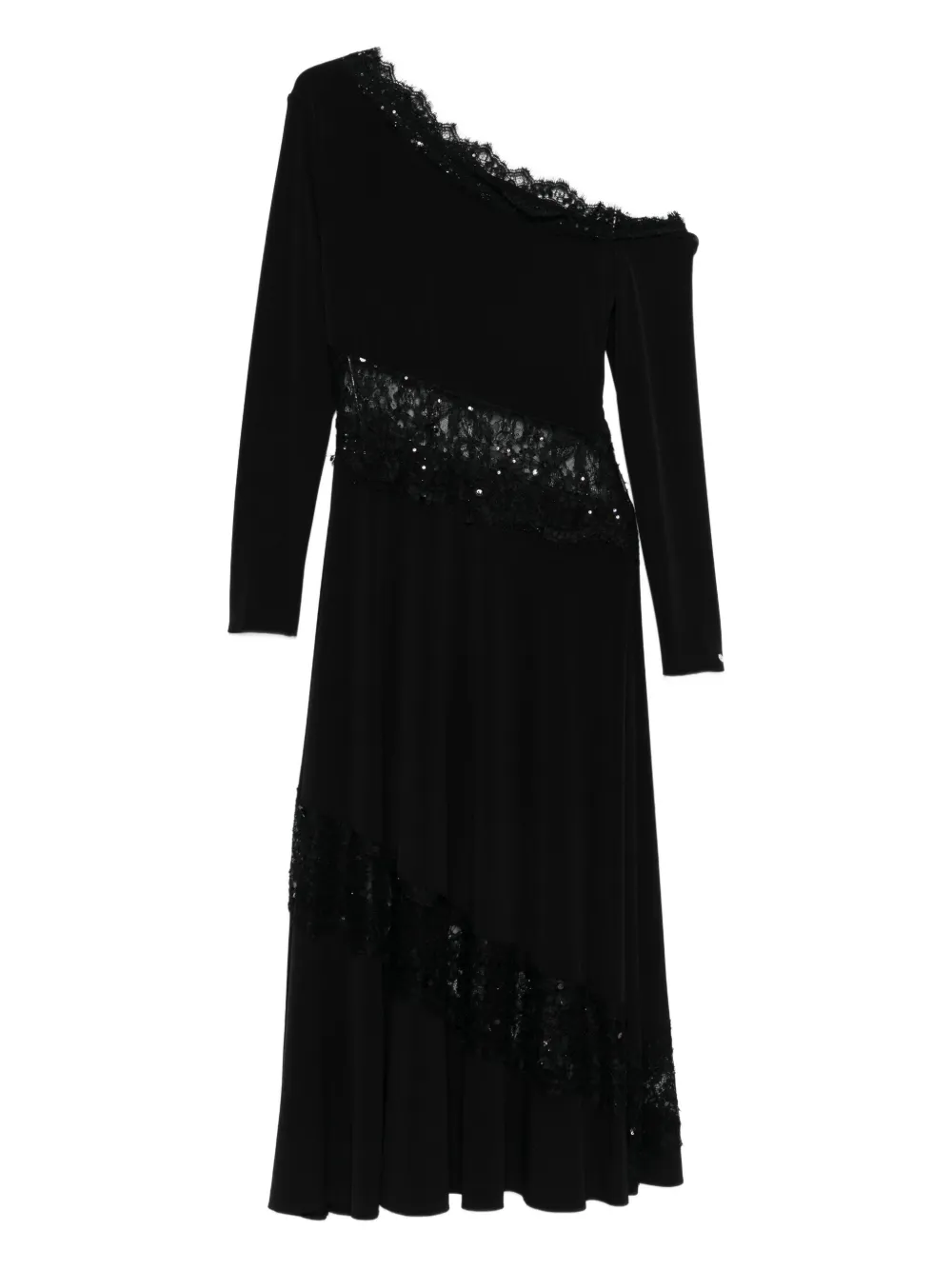 Платье на одно плечо с кружевом NISSA, черный
Платье на одно плечо с кружевом NISSA, черный