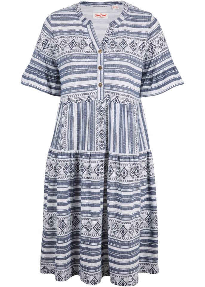 Платье-рубашка с короткими рукавами и принтом John Baner Jeanswear, белый
Платье-рубашка с короткими рукавами и принтом John Baner Jeanswear, белый