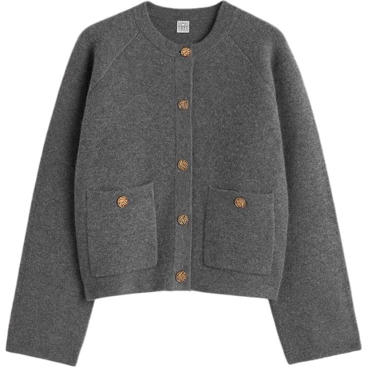 Длинный кардиган с длинными рукавами и круглой горловиной TOTEME, серый
Длинный кардиган с длинными рукавами и круглой горловиной TOTEME, серый