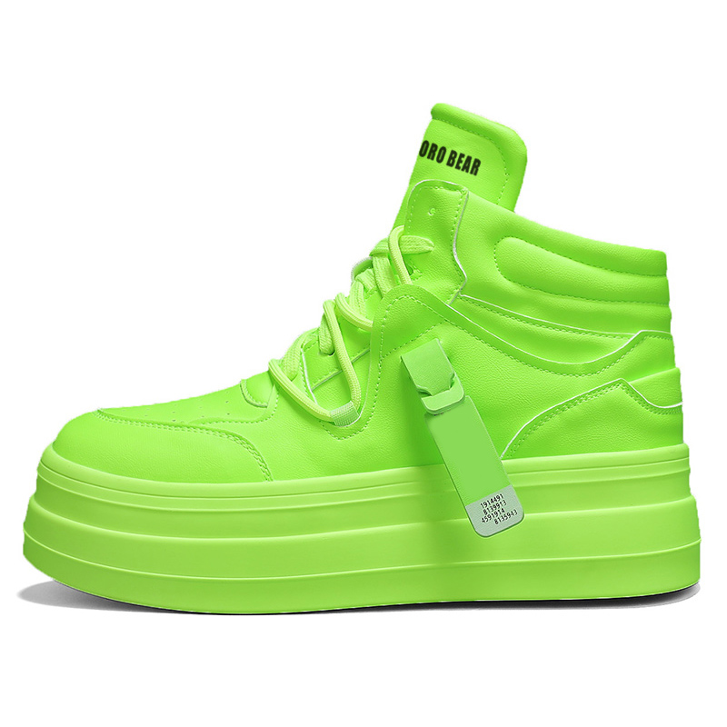 Мужские кроссовки для скейтбординга с высоким берцем, противоскользящие, износостойкие, дышащие, увеличивающие рост Budding Bear, Green
Мужские кроссовки для скейтбординга с высоким берцем, противоскользящие, износостойкие, дышащие, увеличивающие рост Budding Bear, Green