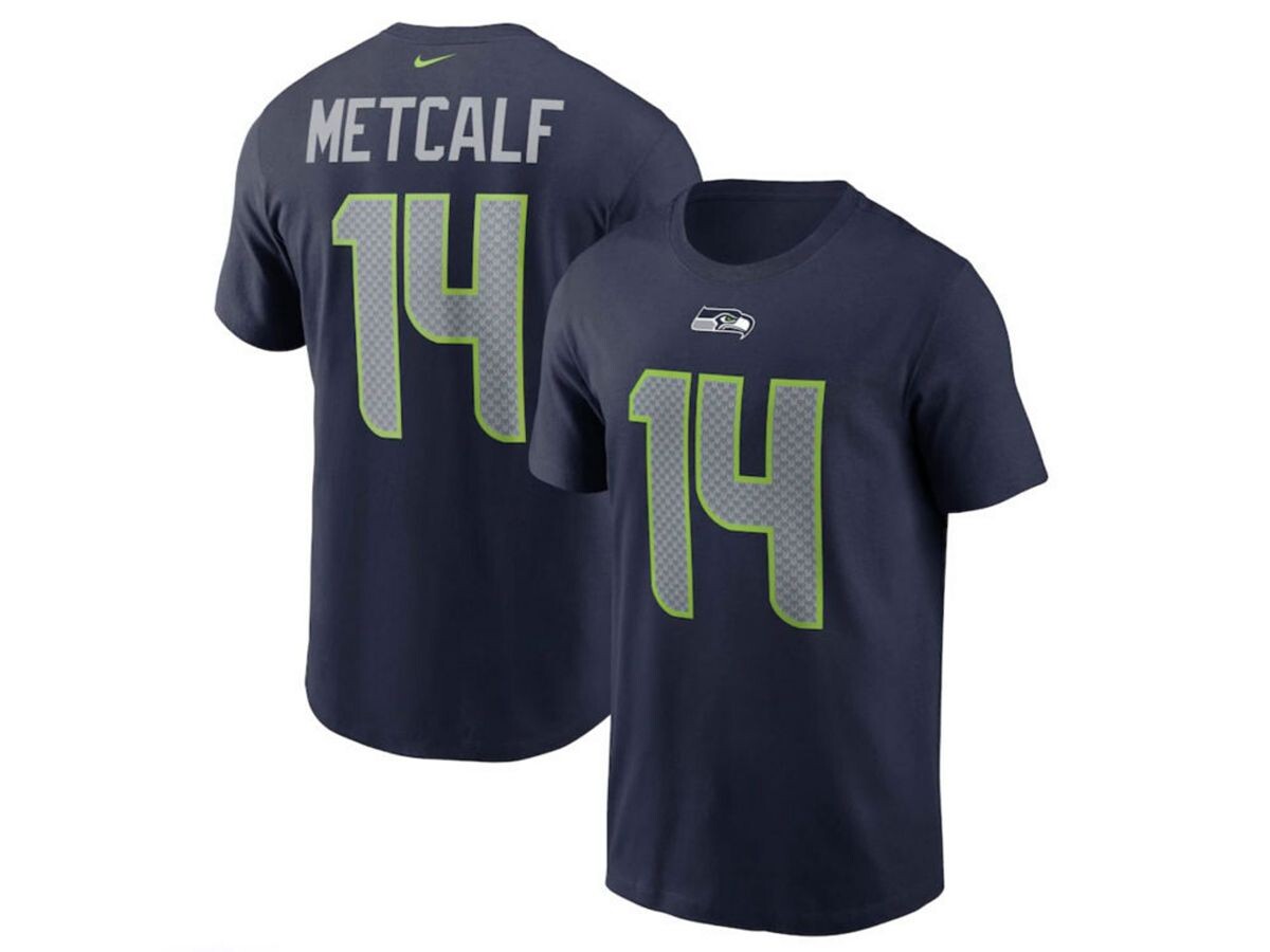 Мужская футболка seattle seahawks pride с надписью «имя и номер» d.k. меткалф Nike, синий
Мужская футболка seattle seahawks pride с надписью «имя и номер» d.k. меткалф Nike, синий