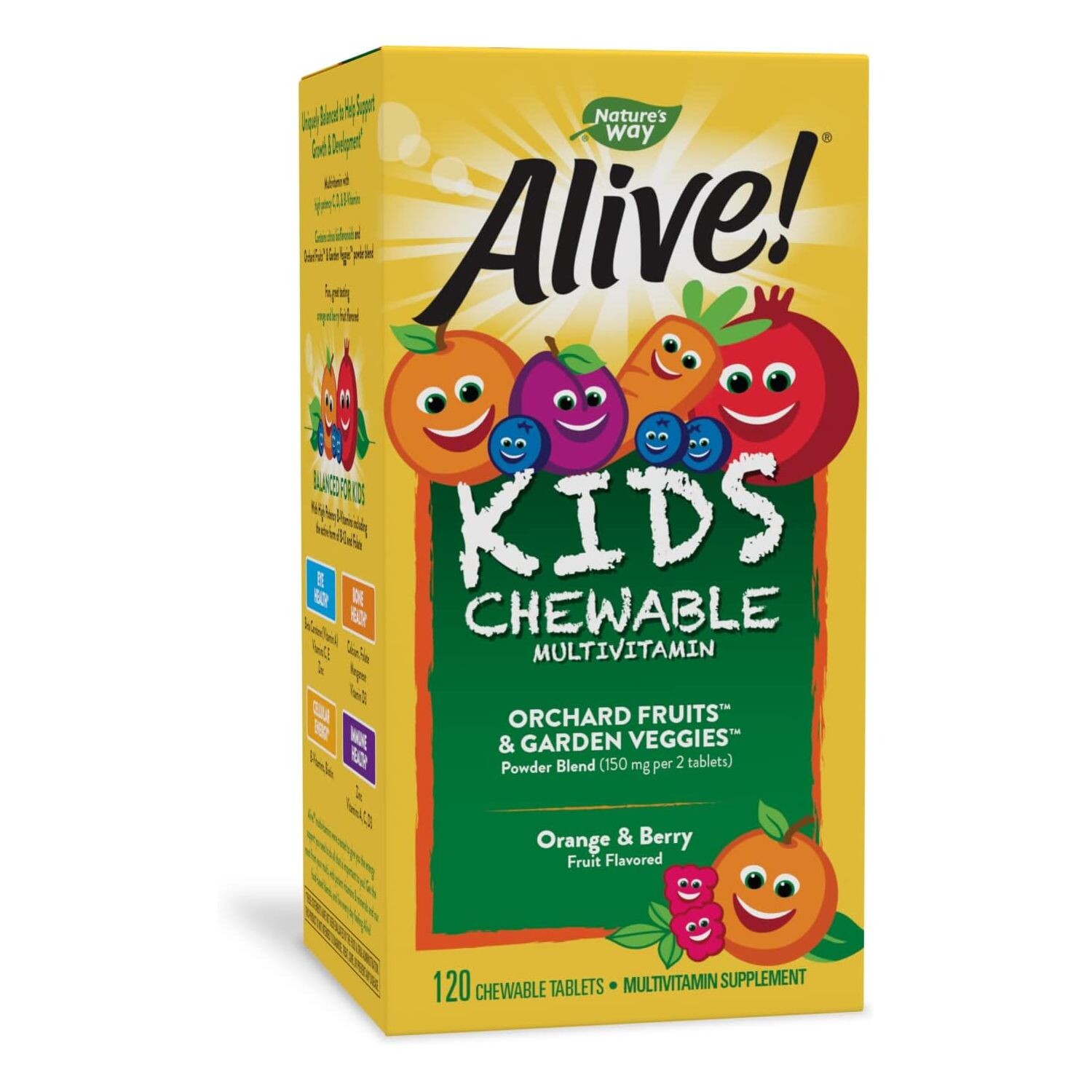 Мультивитамины Nature's Way Alive! Orange & Berry Flavored, 120 жевательных таблеток
Мультивитамины Nature's Way Alive! Orange & Berry Flavored, 120 жевательных таблеток