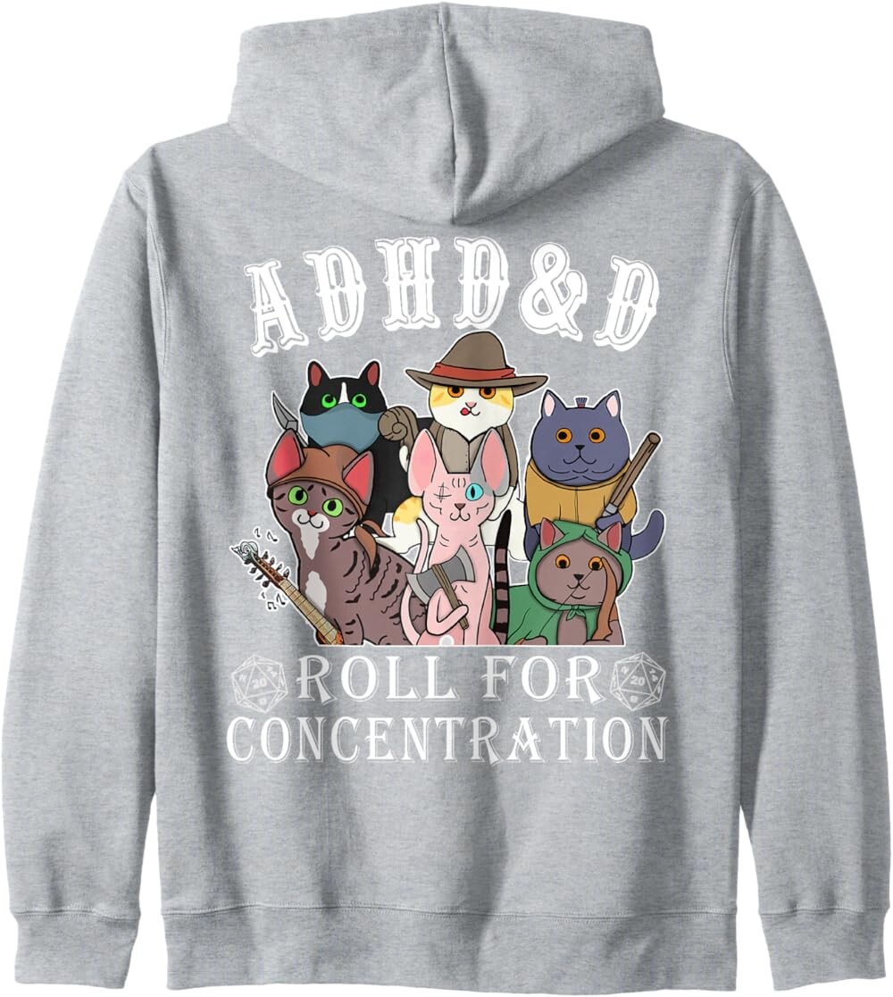 Толстовка худи Funny Tees Gamer RPG Apparel Cats RPG Gamer Roll For Concentration, светло-серый
Толстовка худи Funny Tees Gamer RPG Apparel Cats RPG Gamer Roll For Concentration, светло-серый