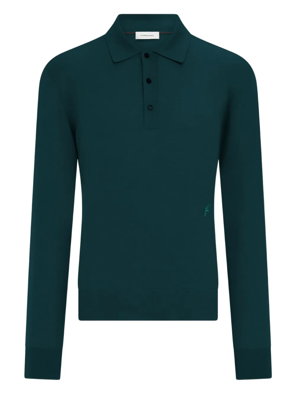 Шерстяная рубашка поло с длинными рукавами Ferragamo, зеленый
Шерстяная рубашка поло с длинными рукавами Ferragamo, зеленый