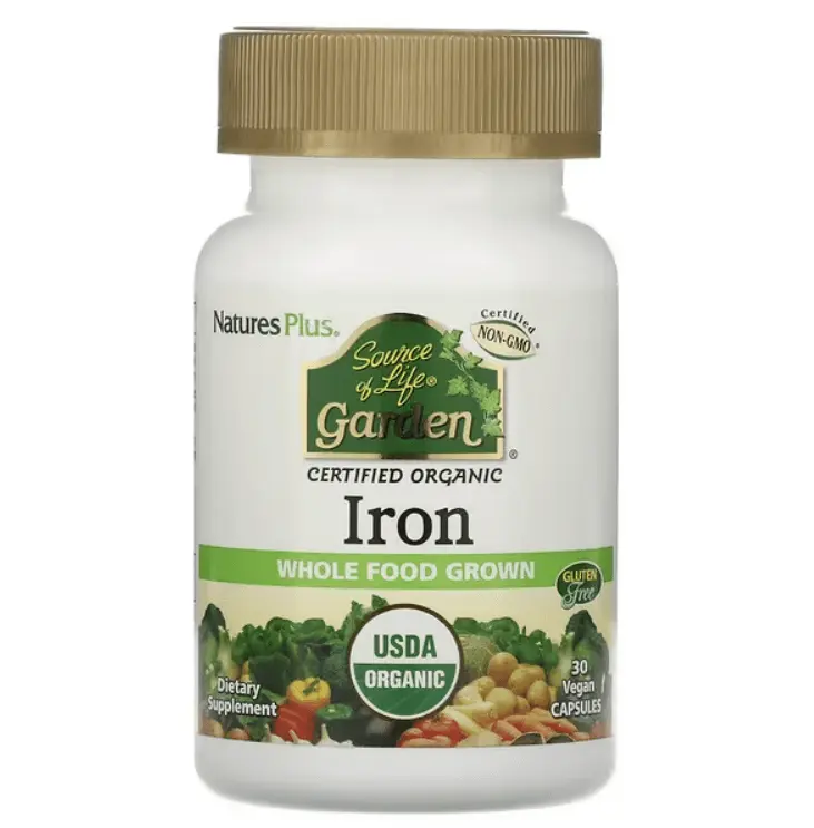 Железо, Source of Life Garden, 30 веганских капсул, NaturesPlus
Железо, Source of Life Garden, 30 веганских капсул, NaturesPlus