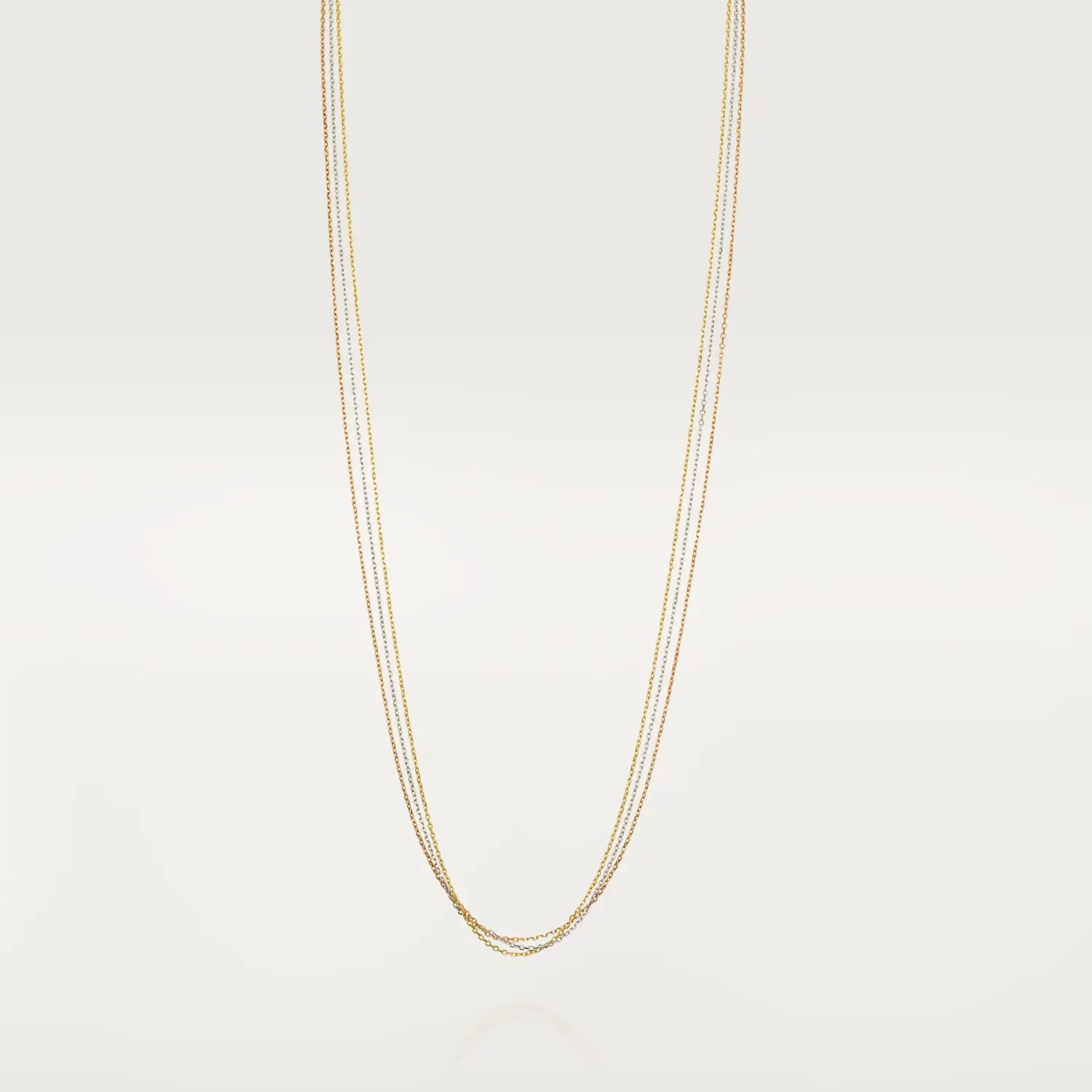 Цепочка Cartier, белое золото/розовое золото/желтое золото