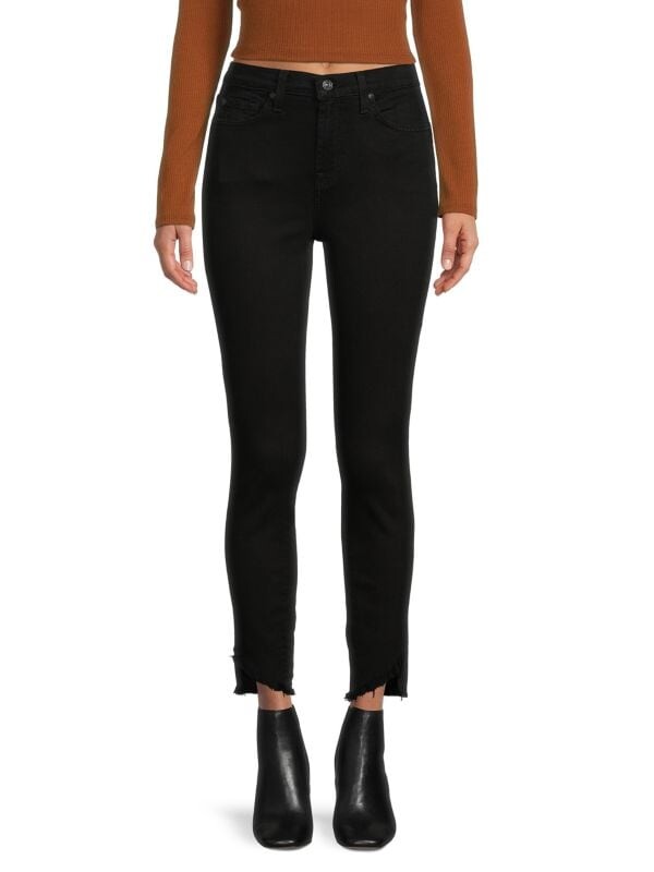 Джинсы до Щиколотки 7 For All Mankind с рваным краем и высокой посадкой, night black
Джинсы до Щиколотки 7 For All Mankind с рваным краем и высокой посадкой, night black