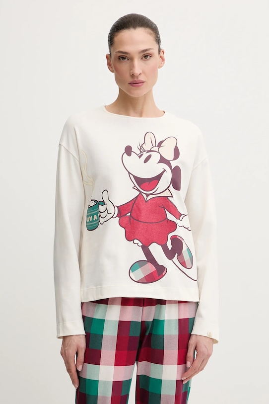 Хлопковая пижама United Colors of Benetton, бежевый
Хлопковая пижама United Colors of Benetton, бежевый