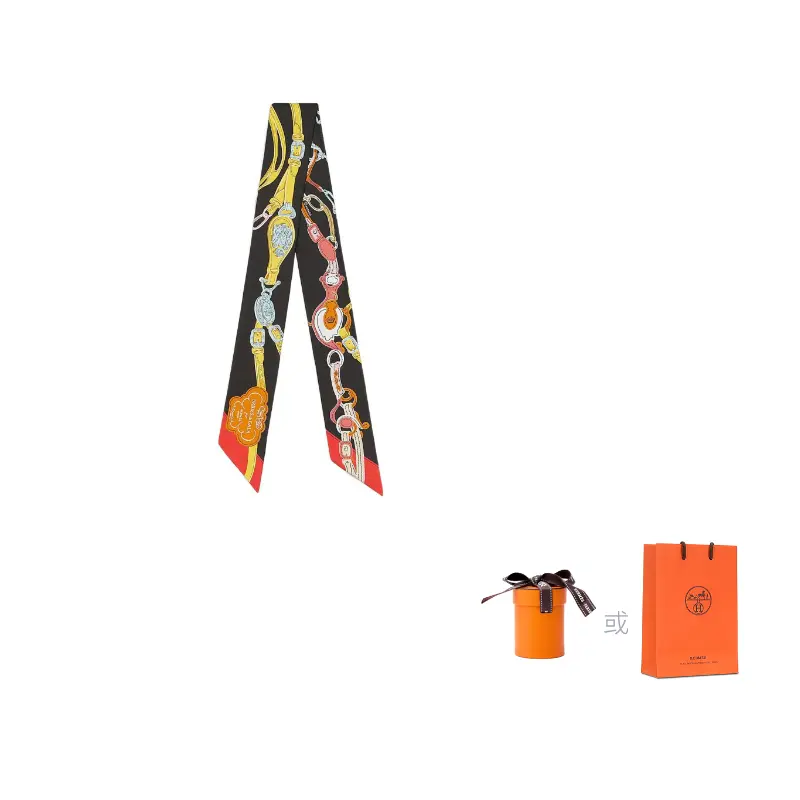 Шелковые шарфы Twilly для женщин HERMES, черный
Шелковые шарфы Twilly для женщин HERMES, черный