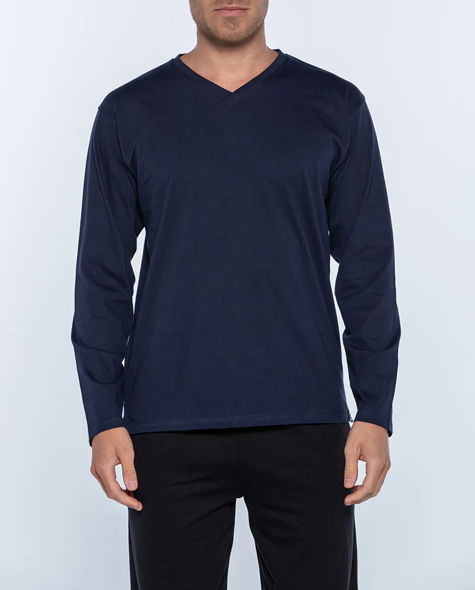 Мужская футболка с длинным рукавом и V-образным вырезом baxis Punto Blanco, тёмно-синий
Мужская футболка с длинным рукавом и V-образным вырезом baxis Punto Blanco, тёмно-синий