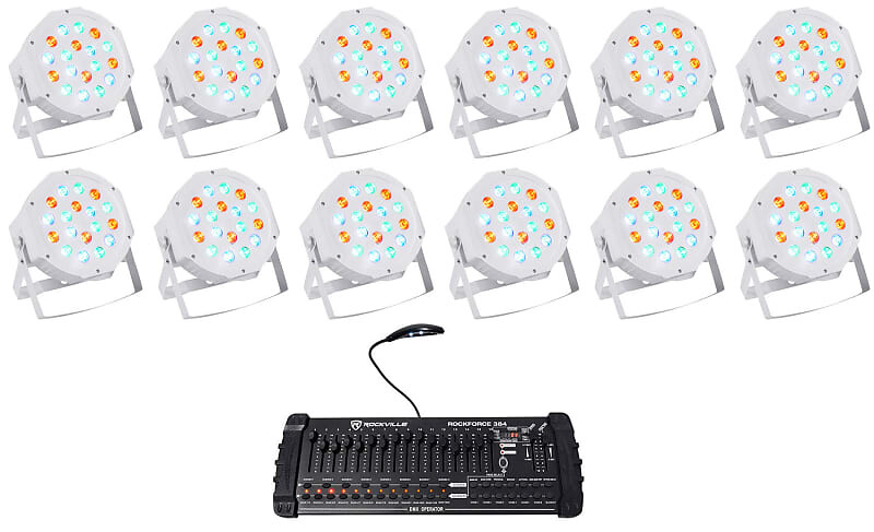 Светодиод Rockville RockPAR50 WHT RGB Par Can DJ/Club Wash Lights + 384-канальный контроллер DMX RockPAR50 WHT + Rockforce 384
Светодиод Rockville RockPAR50 WHT RGB Par Can DJ/Club Wash Lights + 384-канальный контроллер DMX RockPAR50 WHT + Rockforce 384