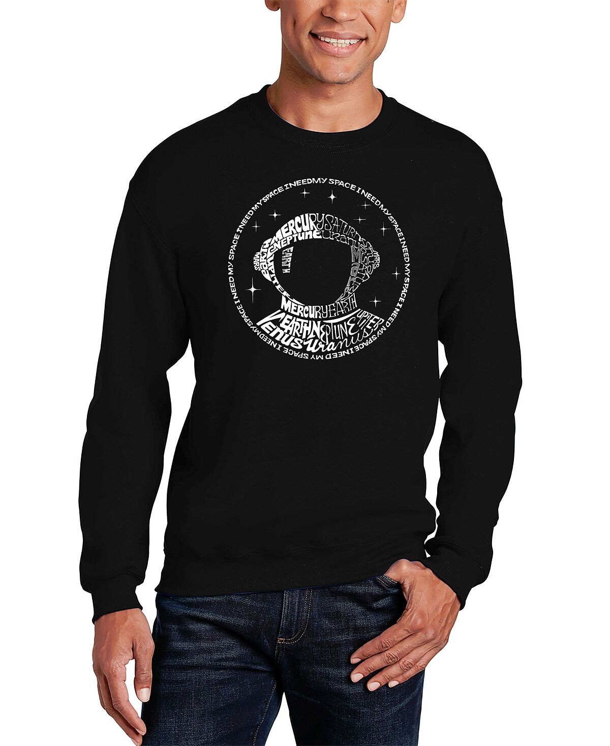 Мужская толстовка с круглым вырезом i need my space astronaut word art LA Pop Art, черный
Мужская толстовка с круглым вырезом i need my space astronaut word art LA Pop Art, черный