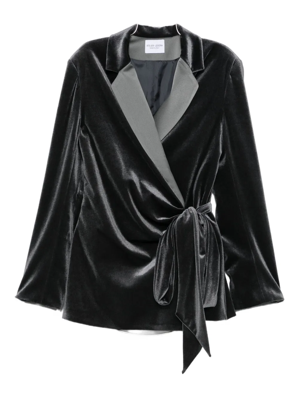 Блейзер с шалевым воротником и поясом на талии Alessandro Legora, серый
Блейзер с шалевым воротником и поясом на талии Alessandro Legora, серый