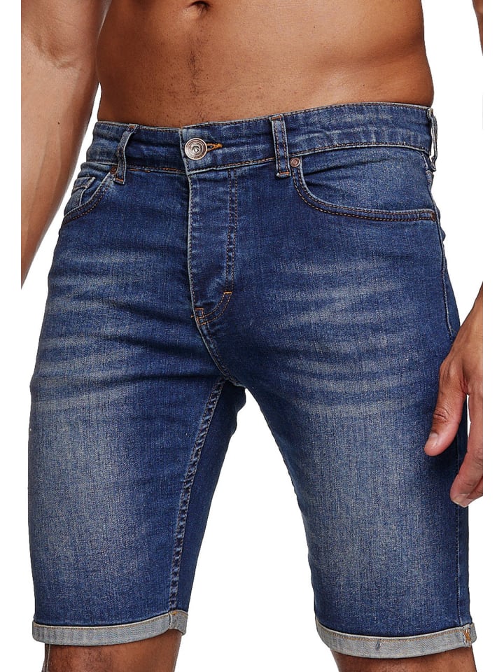Джинсовые шорты базового помола темно-синего цвета RESLAD
Джинсовые шорты базового помола темно-синего цвета RESLAD